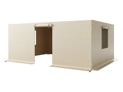 Paredes Laterais para Capa de Gazebo Inverno SucceBuy, 3,44x4,66 m, Cobertura para Gazebo para Todas as Estações, com Janelas de Rede, Material PE de Alta Densidade