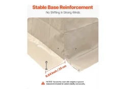 Paredes Laterais para Capa de Gazebo Inverno SucceBuy, 3,1x3,6 m, Cobertura para Gazebo para Todas as Estações, com Janelas de Rede, Material PE de Alta Densidade