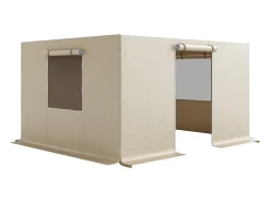 Paredes Laterais para Capa de Gazebo Inverno SucceBuy, 3,1x3,6 m, Cobertura para Gazebo para Todas as Estações, com Janelas de Rede, Material PE de Alta Densidade
