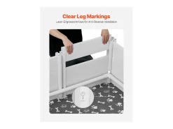 Parque de Parto SucceBuy para Cão, 186,5x97x50 cm, Caixa de Parto para Filhotes, com Porta Altura Ajustável, Caixa de Nascimento de Plástico PVC