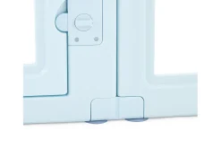 Parque para Cachorros SucceBuy, 193 x 124,5 x 76,5 cm, Caixa para Cachorros, com Janelas Transparentes e Fechadura, Estrutura em Azul