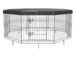 Parque para Cães SucceBuy Parque para Cães com 8 Painéis, 60.96 cm de Altura, Metal Dobrável, para Exercícios de Animais de Estimação