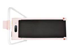 Passadeira ergométrica com ecrã LED, altifalante Bluetooth e suporte - Rosa e preta