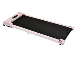 Passadeira ergométrica com ecrã LED, altifalante Bluetooth e suporte - Rosa e preta