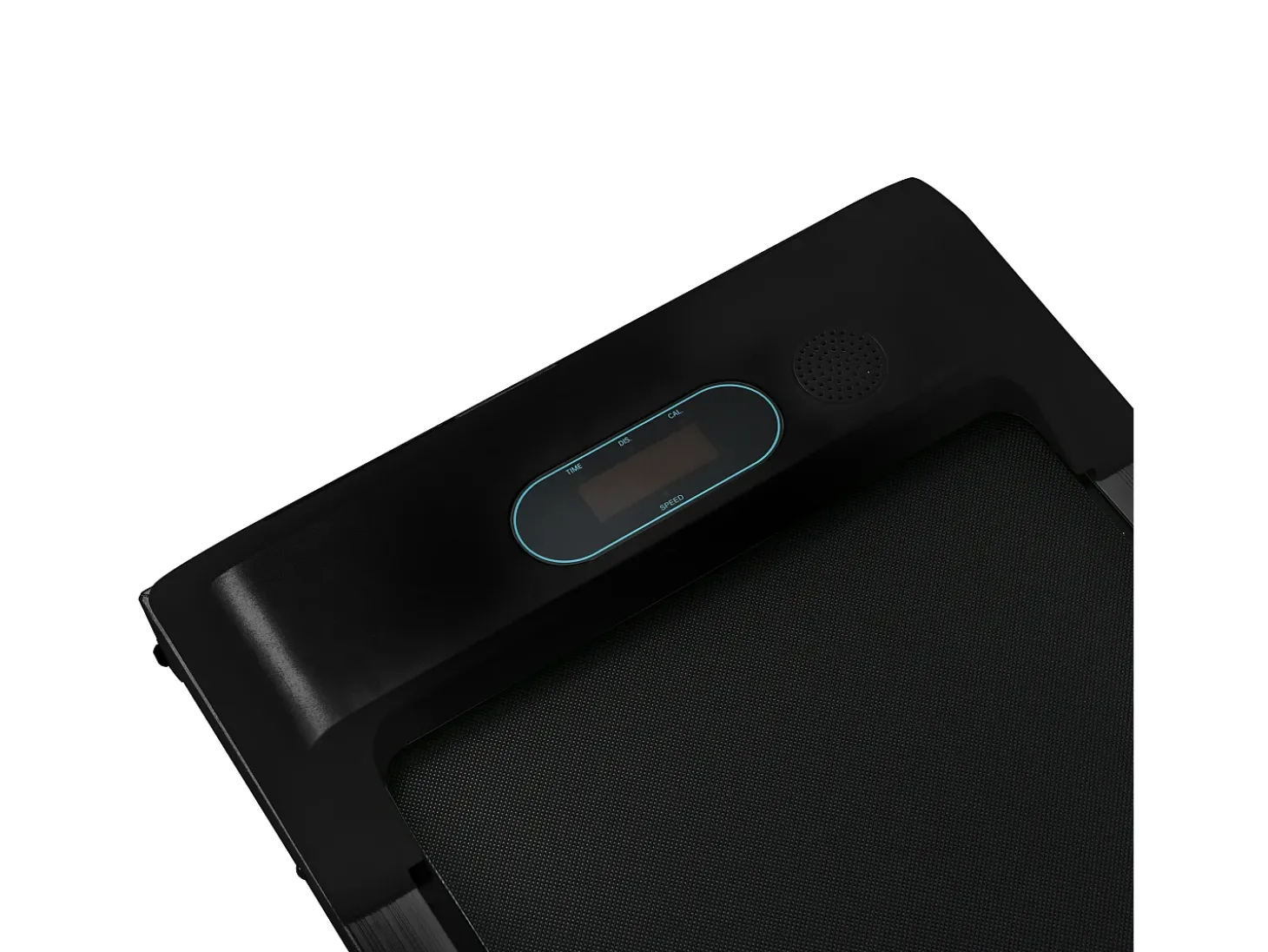 Passadeira ergométrica com ecrã LED, altifalante Bluetooth e suporte - Preta