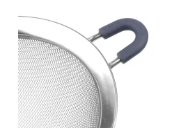 Passador & Peneira em Inox "2 em 1" 20cm Cinza com Pega em Silicone