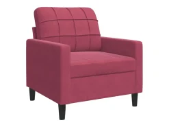3pcs conjunto sofás c/ almofadões e rolos veludo vermelho tinto