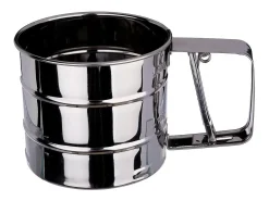 Peneira de Farinha em Aço Inox "Polvilhador" 16cm Prata