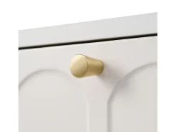 Penteadeira - 100 x 45 x 76,5 cm - com 2 gavetas - para quarto - madeira + metal - branco