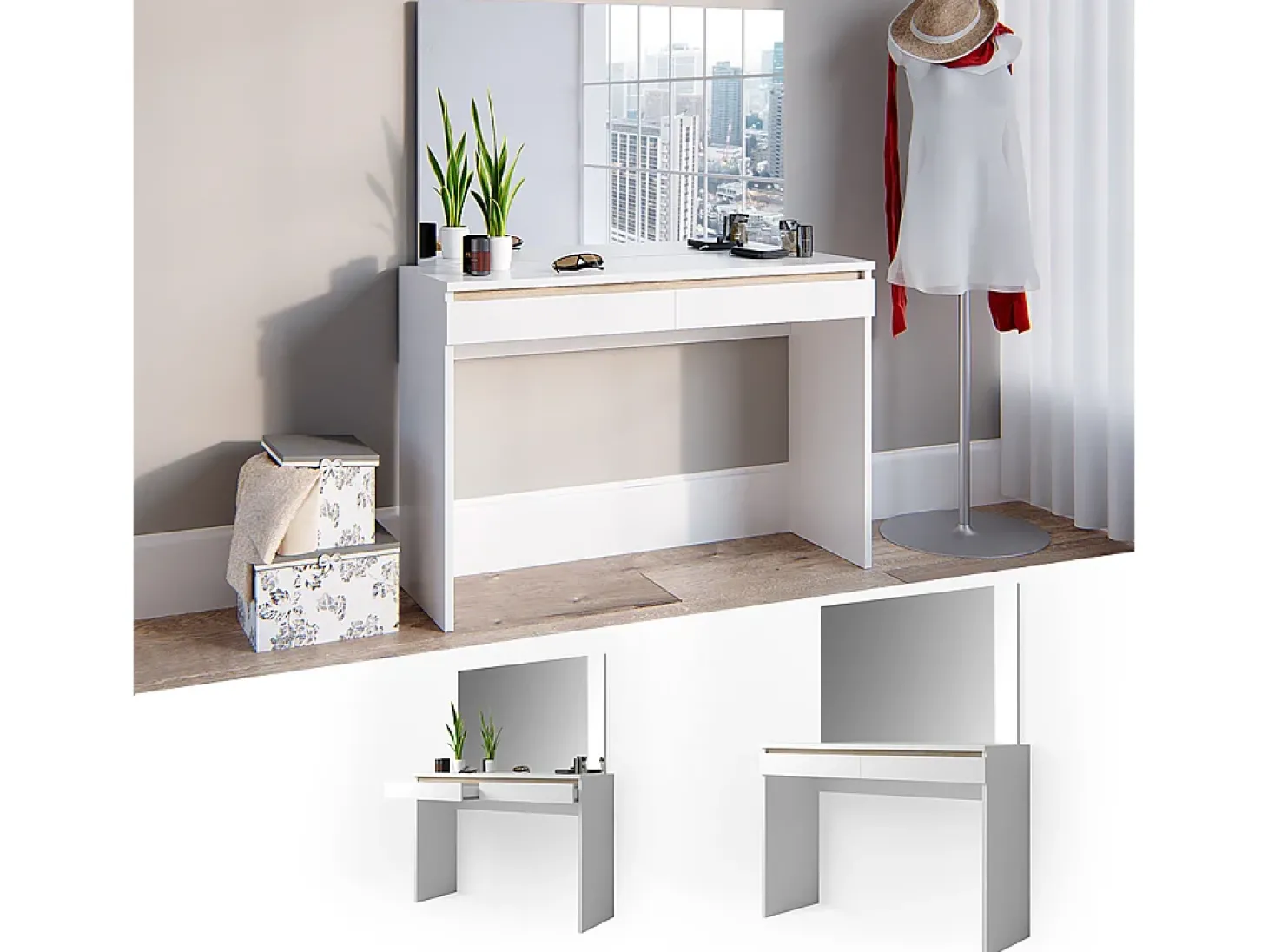 Penteadeira branco 120x41.8x83 emma