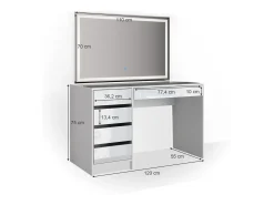 Penteadeira branco 120x55x75 sherry