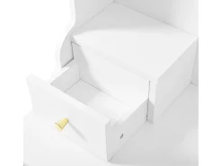 Penteadeira com espelho 152×40×105 cm - com banqueta - com LED ajustável e tomada - com 6 gavetas e 4 portas - branco