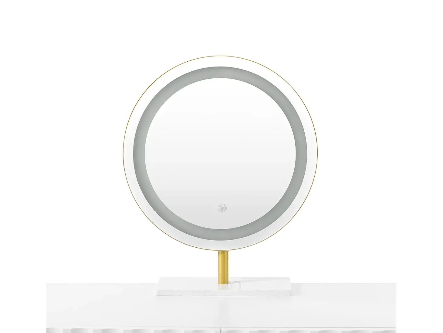 Penteadeira com iluminação LED 100×40×127 cm - com 5 gavetas - branco