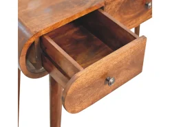 Penteadeira em castanheiro com espelho Artisan Furniture, 3 gavetas, 1 espelho, castanho