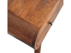 Penteadeira em castanheiro com espelho Artisan Furniture, 3 gavetas, 1 espelho, castanho