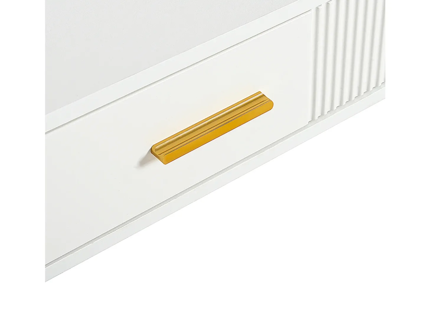 Penteadeira 100x40x76 cm - com 2 gavetas - pernas de metal - branco (sem espelho)