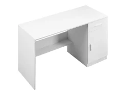 Pequena Secretária para Computador SucceBuy, 105 cm com Gaveta, para Quarto, Branca
