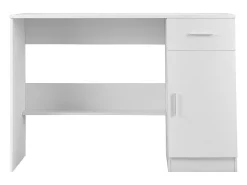 Pequena Secretária para Computador SucceBuy, 105 cm com Gaveta, para Quarto, Branca