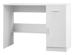 Pequena Secretária para Computador SucceBuy, 105 cm com Gaveta, para Quarto, Branca