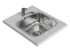 Pia aço 39x44x19.5 flova