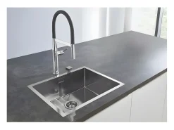 Pia de aço inoxidável GROHE K700 55x45 cm - 1 cuba - Instalação flexível - StarLight - QuickFix