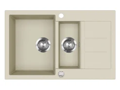 Pia de cozinha bege 80x50x20 seattle