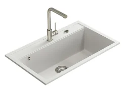 Pia de cozinha branco 80x51x20 sydney