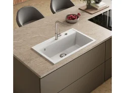 Pia de cozinha branco 80x51x20 sydney
