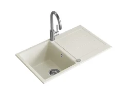 Pia de cozinha branco 78x50x20 kapstadt