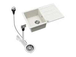 Pia de cozinha branco 78x50x20 kapstadt