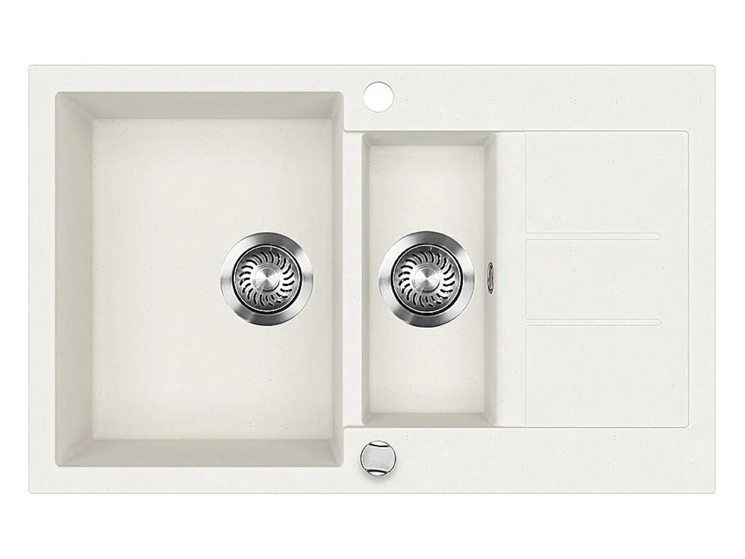 Pia de cozinha branco 80x50x20 seattle