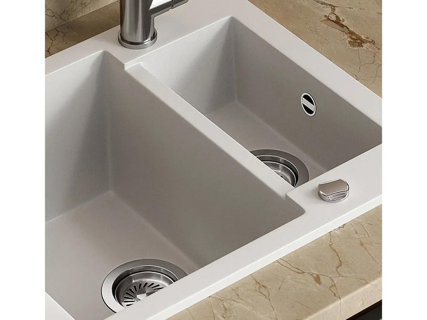 Pia de cozinha branco 58x50x28 prag