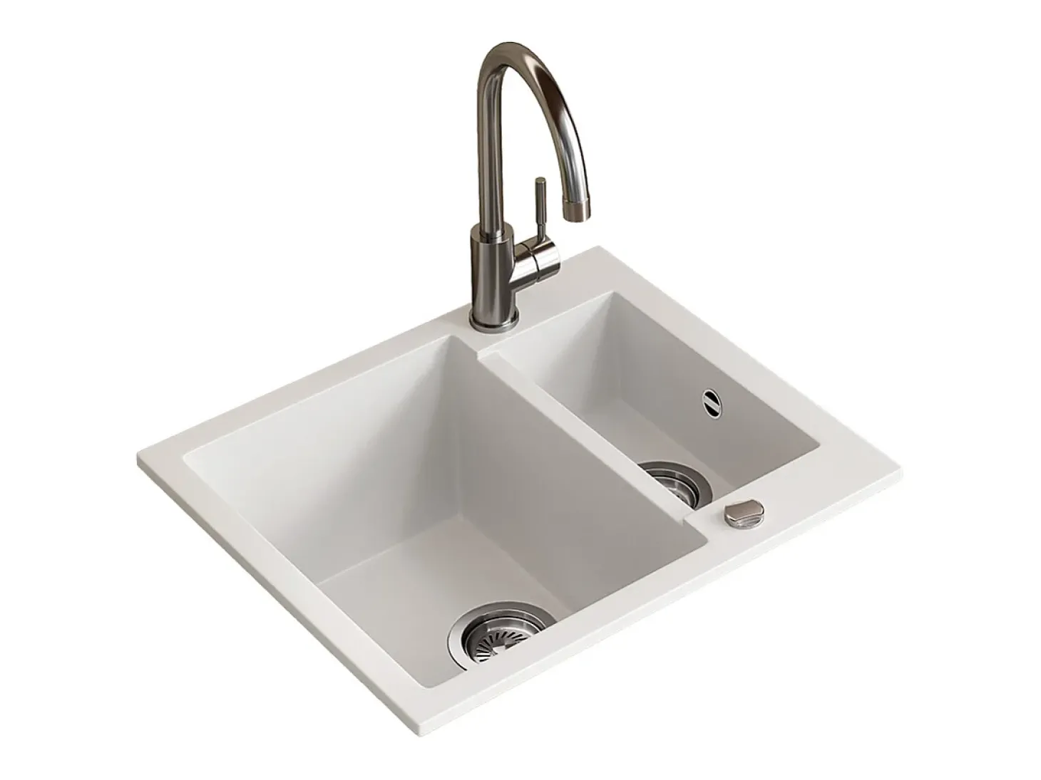 Pia de cozinha branco 58x50x28 prag