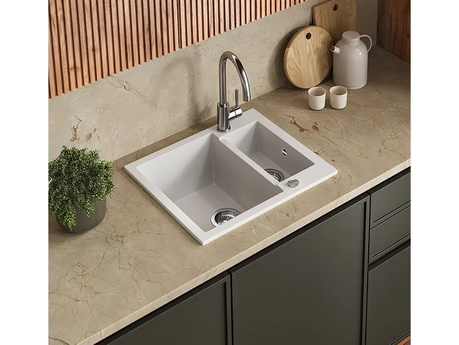 Pia de cozinha branco 58x50x28 prag