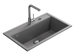 Pia de cozinha cinza 80x51x20 sydney