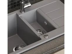 Pia de cozinha cinza 80x50x20 seattle