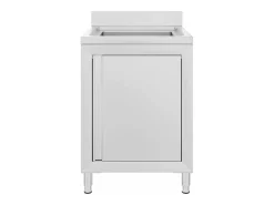Pia de cozinha comercial 60 x 60 x 96 cm em aço inoxidável 02_0000723