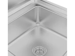Pia de cozinha comercial 60 x 60 x 96 cm em aço inoxidável 02_0000723