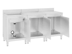 Pia de cozinha comercial 180 x 60 x 96 cm em aço inoxidável 02_0000721