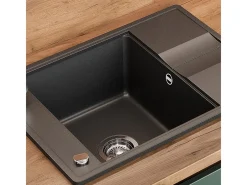 Pia de cozinha preto 67x50x20 osaka