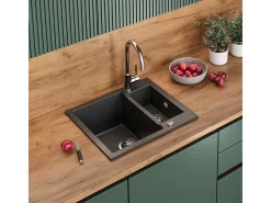 Pia de cozinha preto 58x50x28 prag