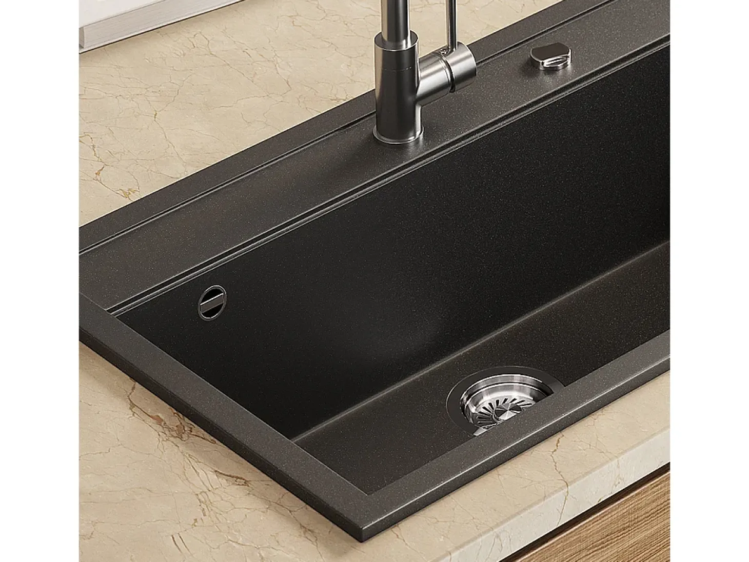 Pia de cozinha preto 80x51x20 sydney