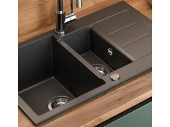 Pia de cozinha preto 80x50x20 seattle
