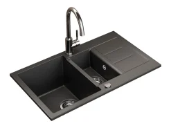 Pia de cozinha preto 80x50x20 seattle