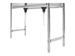 Pia de cozinha profissional com cuba dupla 120 x 60 cm em aço inoxidável 02_0002332