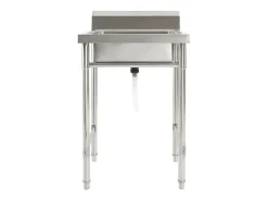 Pia de cozinha profissional cuba única 60 x 60 cm aço inoxidável 02_0002331