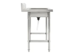 Pia de cozinha profissional cuba única 60 x 60 cm aço inoxidável 02_0002331