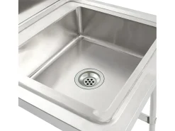 Pia de cozinha profissional cuba única 60 x 60 cm aço inoxidável 02_0002331