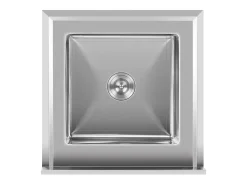 Pia profissional de cuba única 40 x 40 x 25 cm aço inoxidável 14_0000162