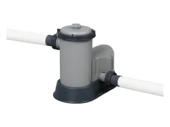 Piscina elevada com efeito de ratã castanho 4,88x1,22 m HILO - Kit completo com bomba de cartucho e escada